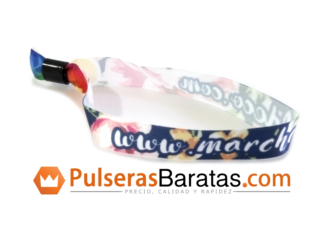 200 Pulseras Tela Personalizadas Logo Marca Campaña (nudo)